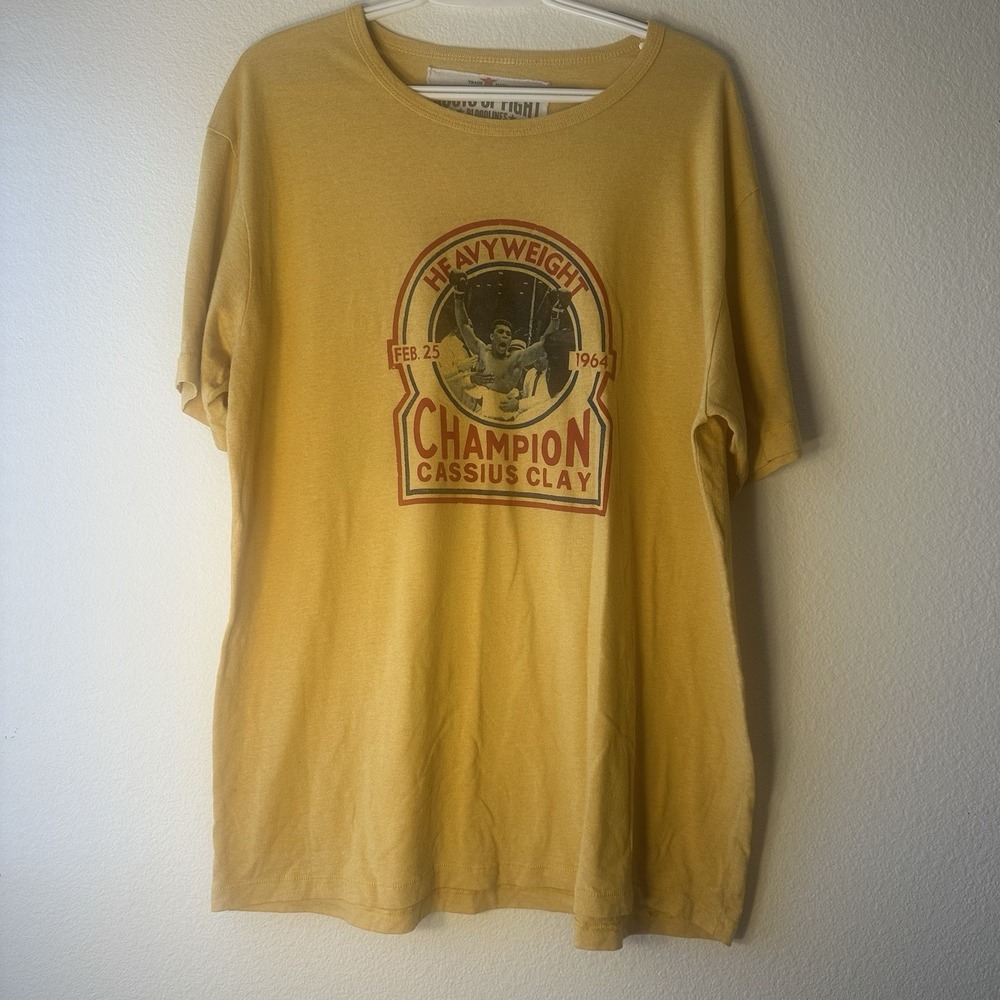 Roots of Fight Cassius Clay Heavyweight Champion Boxing T Shirt XXL